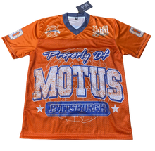 Load image into Gallery viewer, Mōtus Worldwide jerseys (Orange/Blue)
