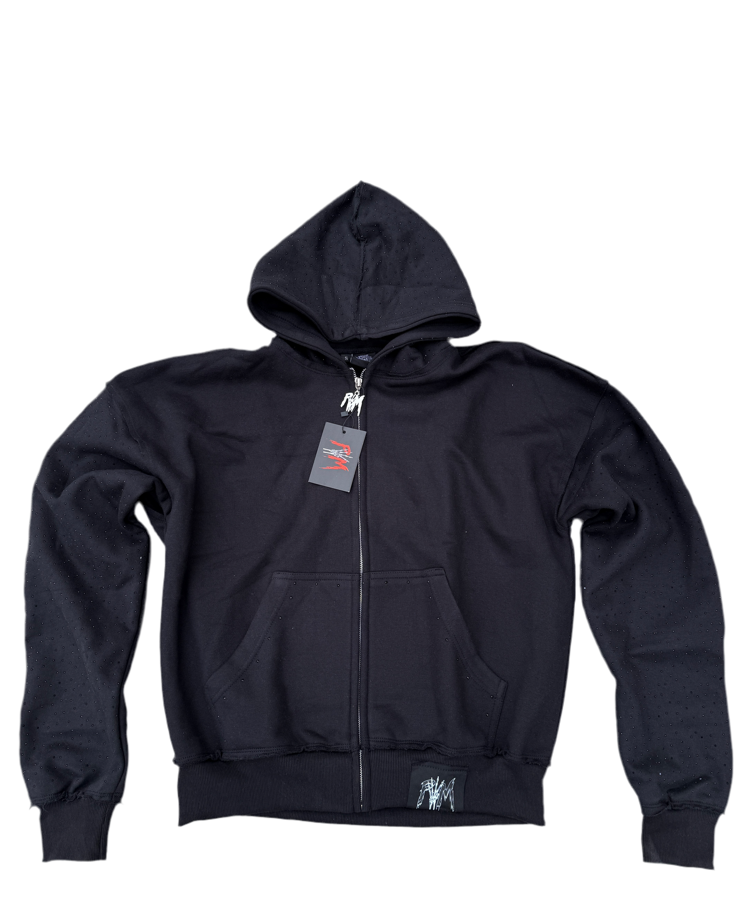 Play4Motus Motus Intent Oversized Rhinestone Hoodie