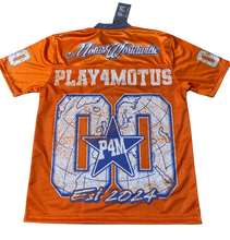 Load image into Gallery viewer, Mōtus Worldwide jerseys (Orange/Blue)
