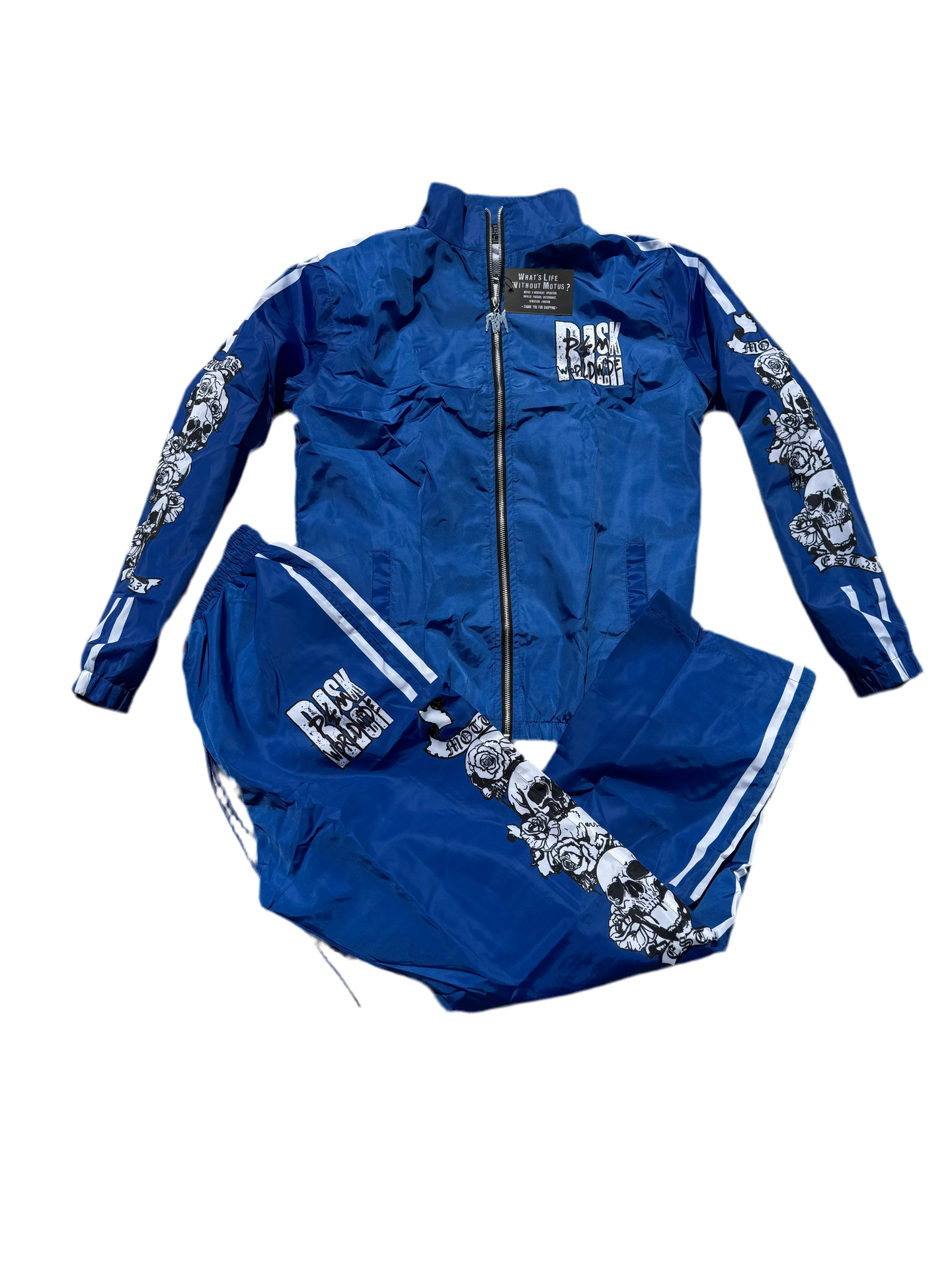 Blue “RiskRich” Track pants set